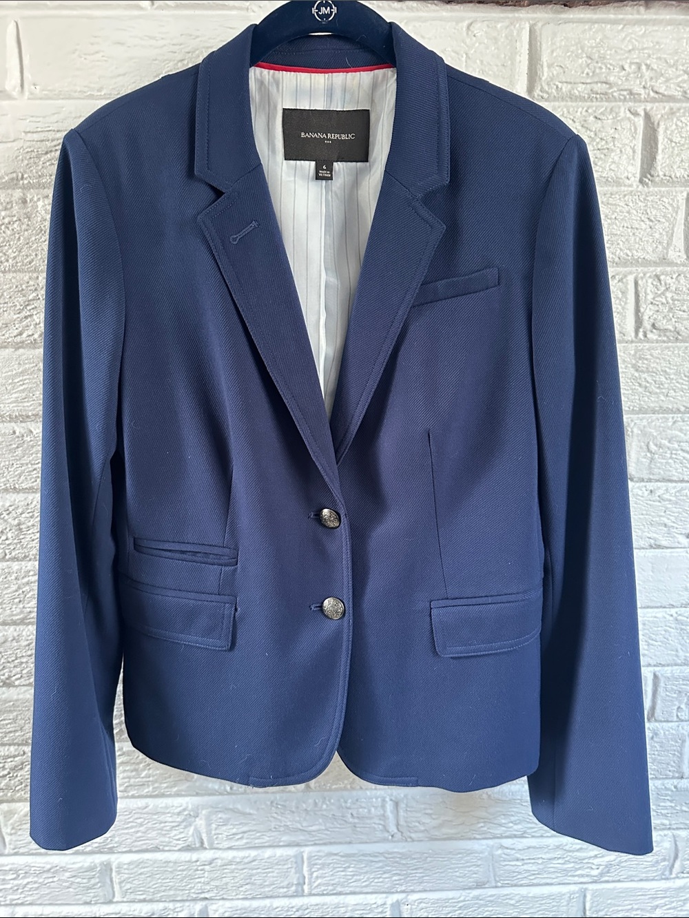 Banana Republic Navy Two Button Blazer